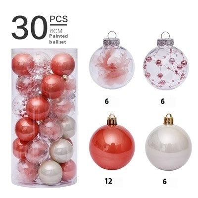 Christmas Decorations 6CM Painted PET