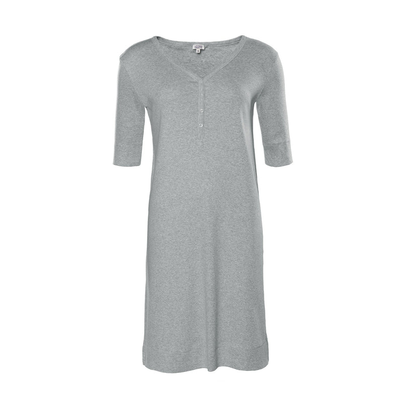 Organic Night Shirt with Buttons: Womens