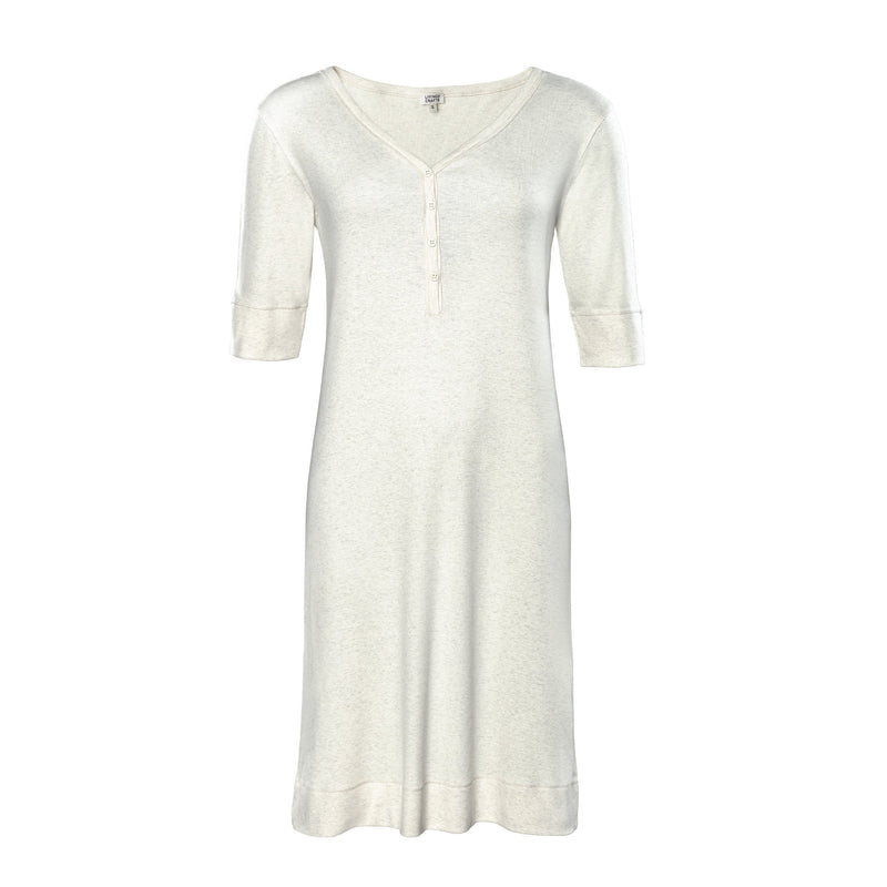 Organic Night Shirt with Buttons: Womens