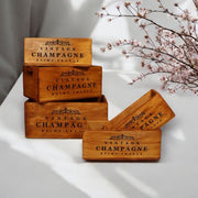 53/48/43CMSET 3 WOODEN CHAMPAGNE TOFFEE TRAYS - InStock