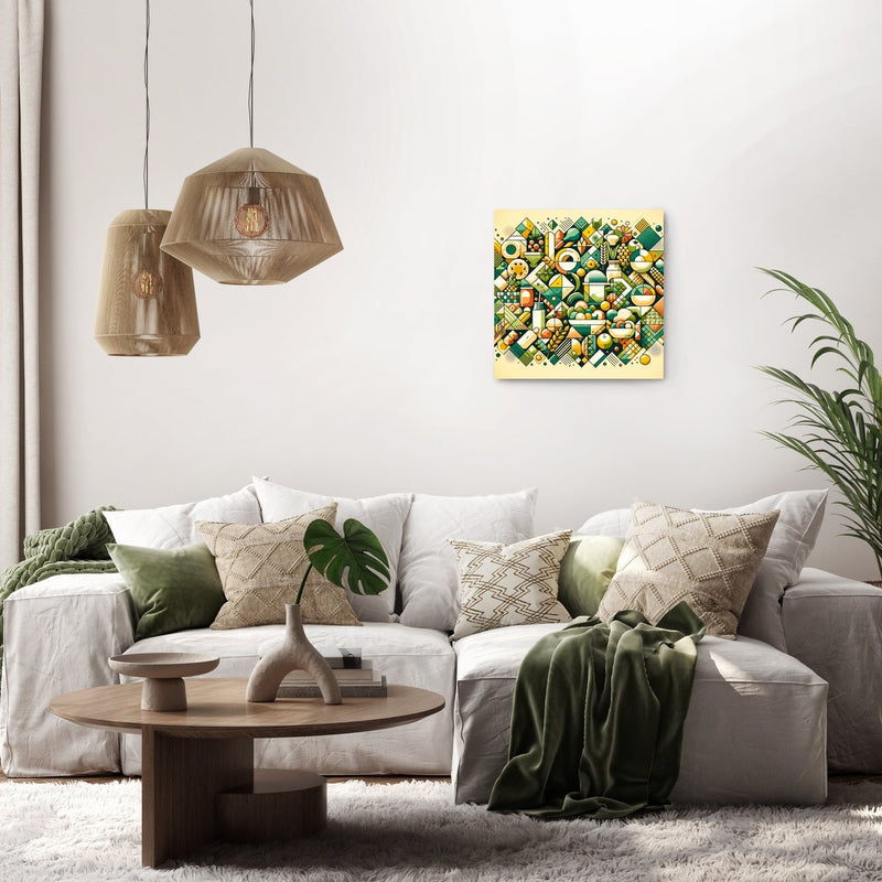 Culinary Mosaic Canvas