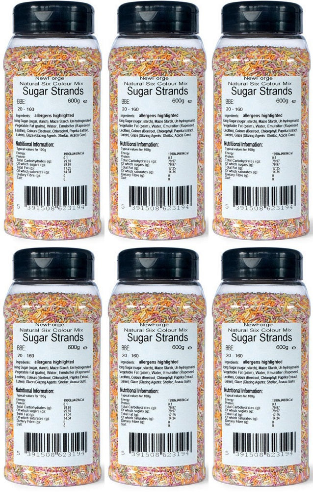 6 x Newforge Sugar Strands 600G
