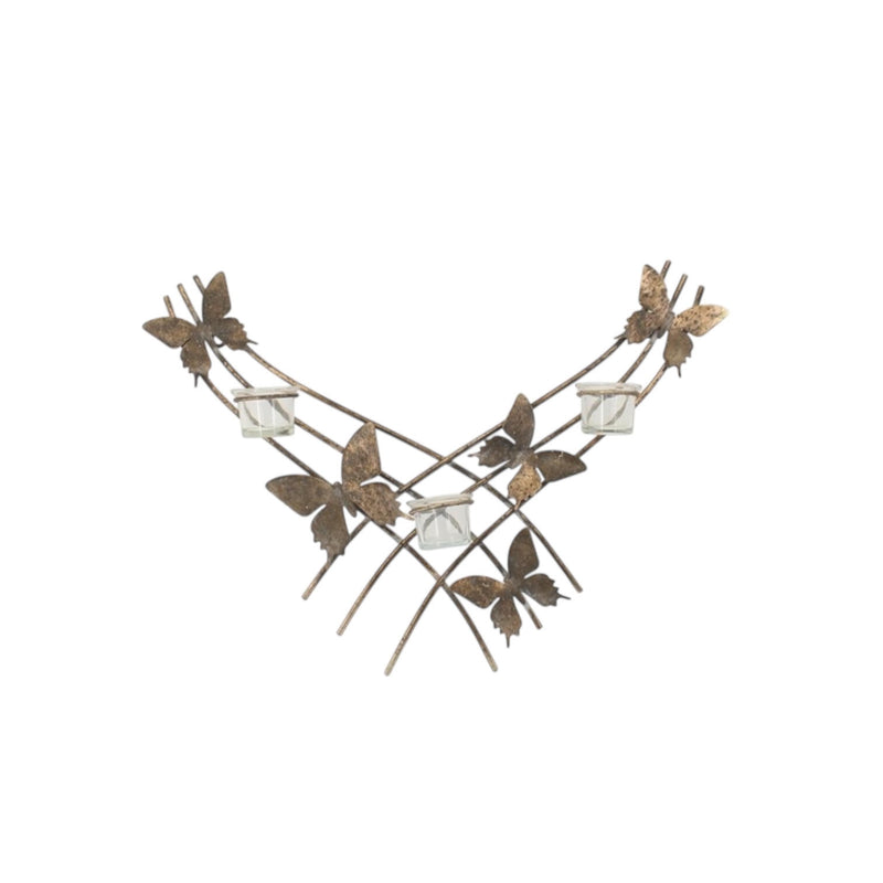 55CM METAL CANDLE HOLDER BUTTERFLY