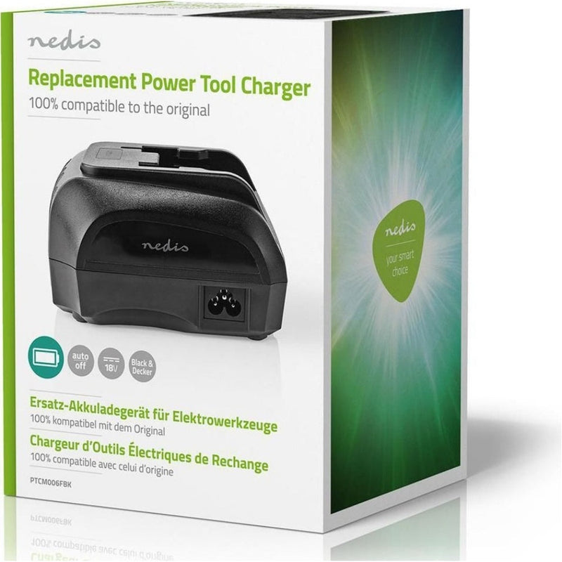 Nedis Powertool LI-ION Battery Charger Compatible Black & Decker