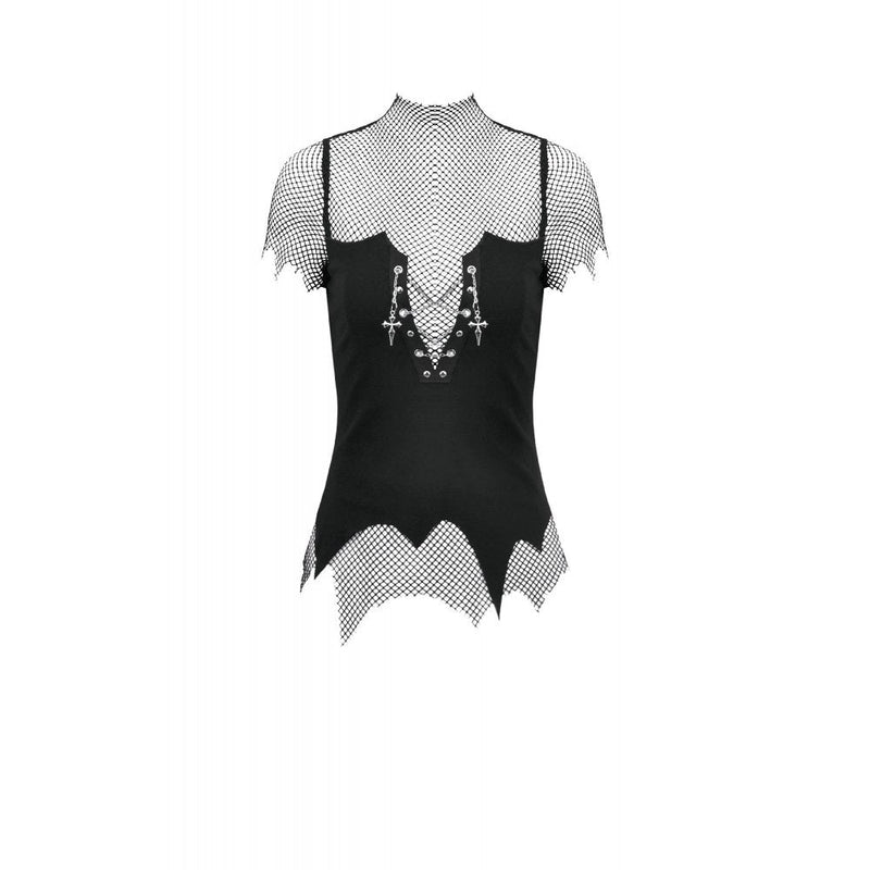 Dark in Love Dark Punk Mesh Chain Top
