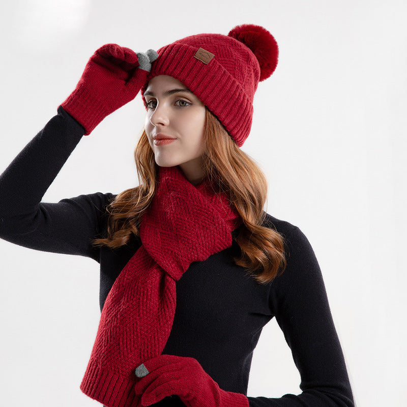 Winter Korean-style Fashionable Knitted Wool Hat For Women