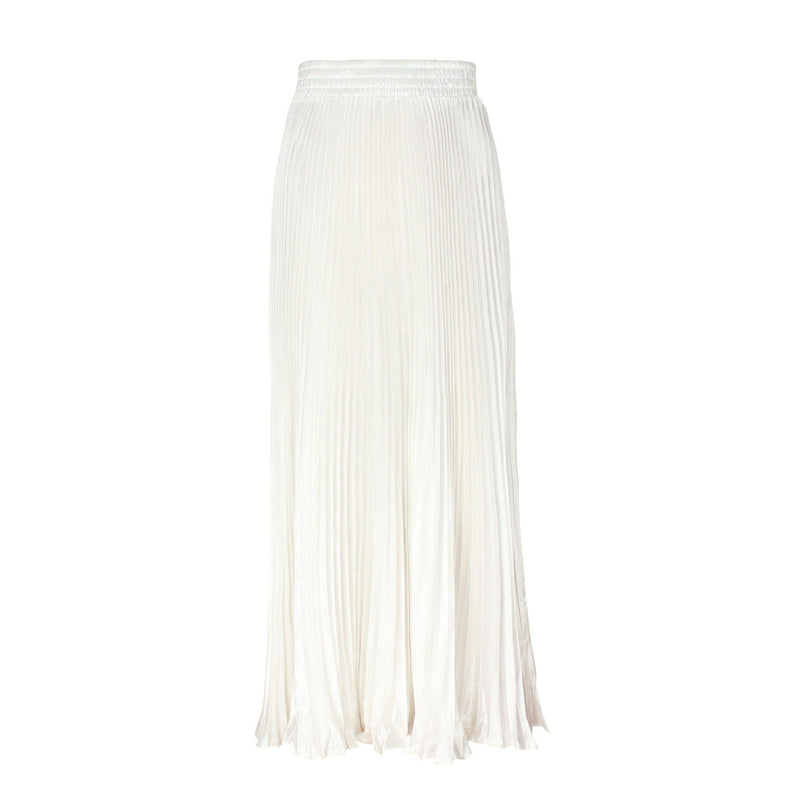 Draped Elastic-waist Versatile Figure-flattering Sophisticated Elegant Solid-color Maxi Skirt