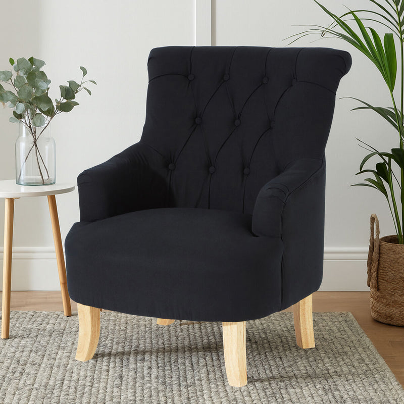 Black Cotton Armchair | Hampstead