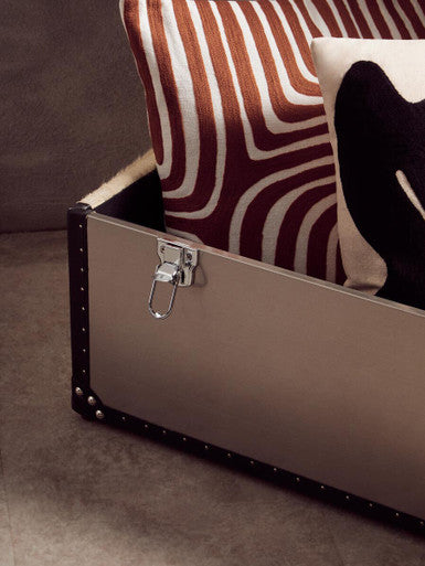 Black and White Genuine Cowhide Storage Trunk | Kensington Townhouse