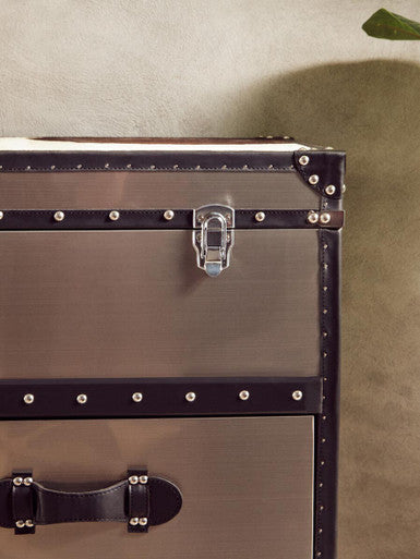 Black and White Genuine Cowhide 3 Drawer Cabinet | Kensington Townhouse
