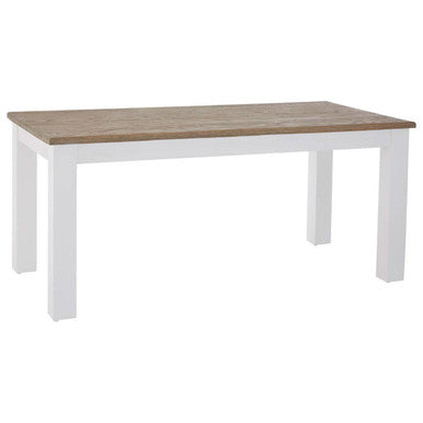 White Dining Table with Golden Oak Effect Tabletop | Hampstead