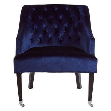 Blue Velvet Lounge Chair | Darwin