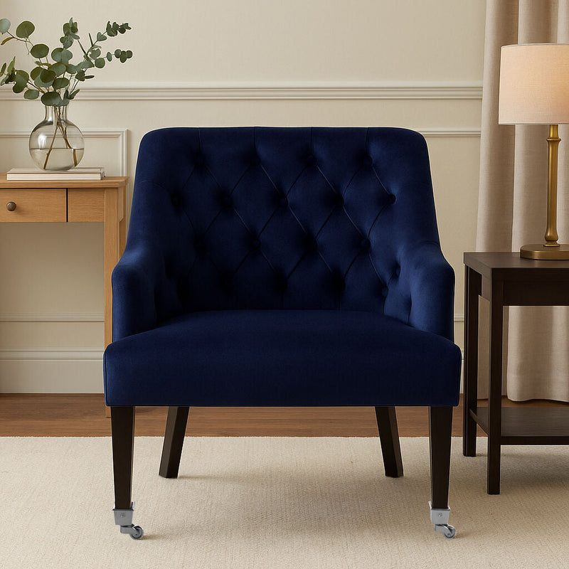Blue Velvet Lounge Chair | Darwin