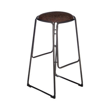 Mocha Bar Stool with Gunmetal Legs | Dalston