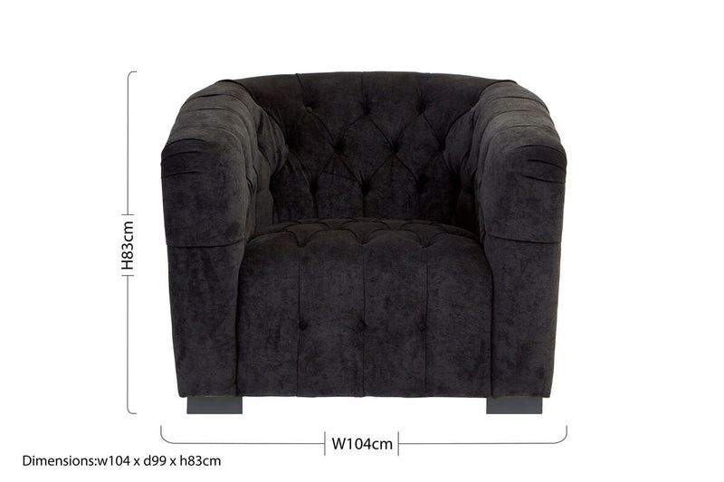 Black Fabric Armchair | Fenton