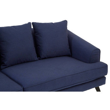 3 Seater Navy Fabric Sofa | Mylo