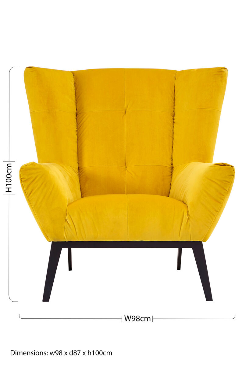 Yellow Fabric Armchair | Maiko