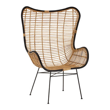 Natural Rattan Wingback Chair | Java