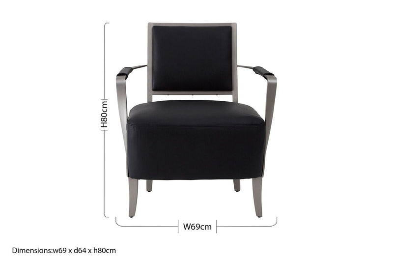 Black Leather Armchair | Moda