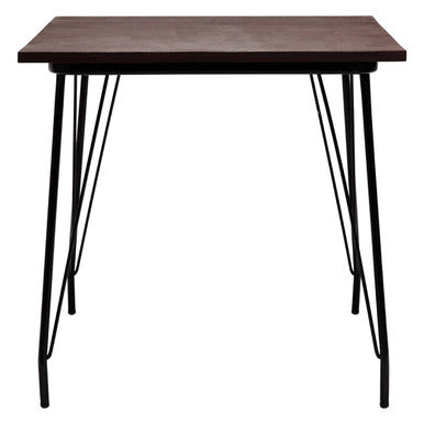 Black Metal Legs and Elm Wood Top Dining Table | District