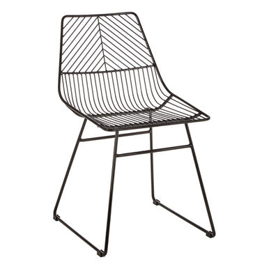 Small Black Metal Wire Chair | District