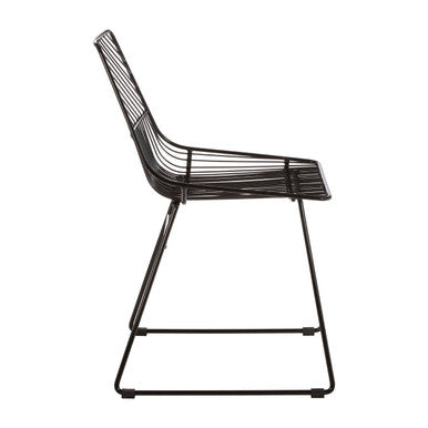 Small Black Metal Wire Chair | District