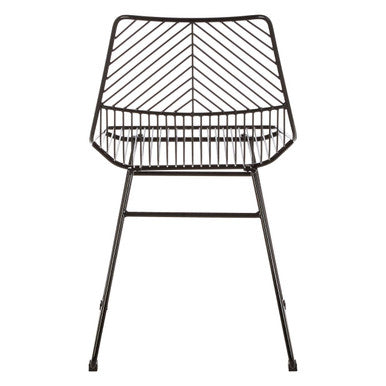 Small Black Metal Wire Chair | District