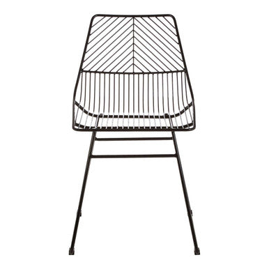 Small Black Metal Wire Chair | District