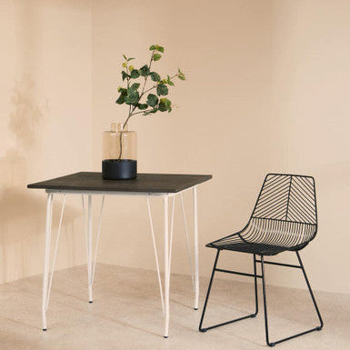 Small Black Metal Wire Chair | District