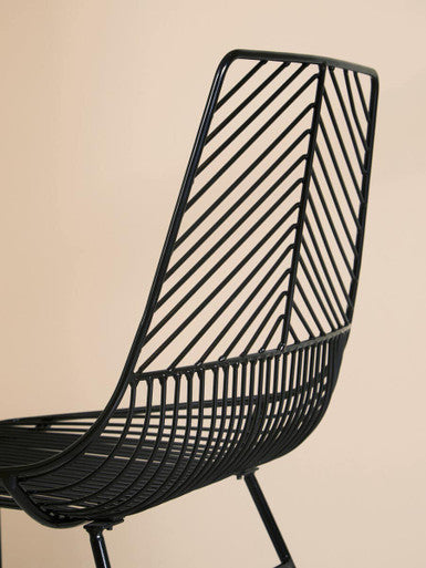 Small Black Metal Wire Chair | District