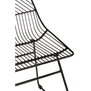 Small Black Metal Wire Chair | District