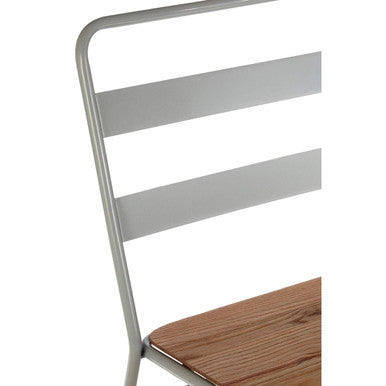 Grey Metal and Elm Wood Chair | District