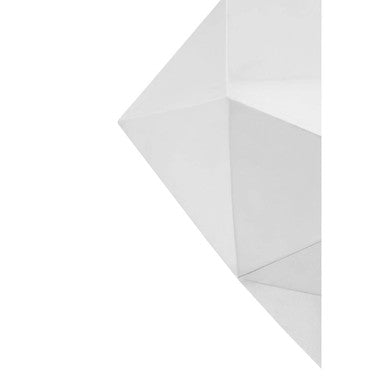 Silver Diamond Cut Stainless Steel Coffee Table with Hexagonal Tabletop | Allure