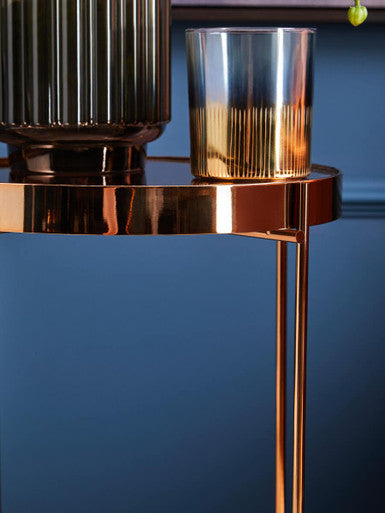 Gold Mirrored Tall Two Tier Side Table | Allure