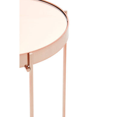Gold Mirrored Tall Two Tier Side Table | Allure