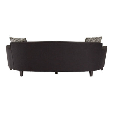 3 Seater Black Dimity Fabric Sofa | Rania