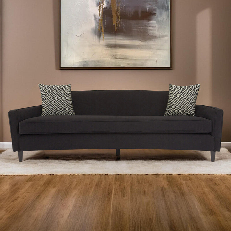 3 Seater Black Dimity Fabric Sofa | Rania
