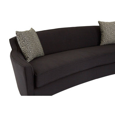 3 Seater Black Dimity Fabric Sofa | Rania