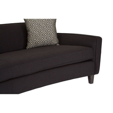 3 Seater Black Dimity Fabric Sofa | Rania