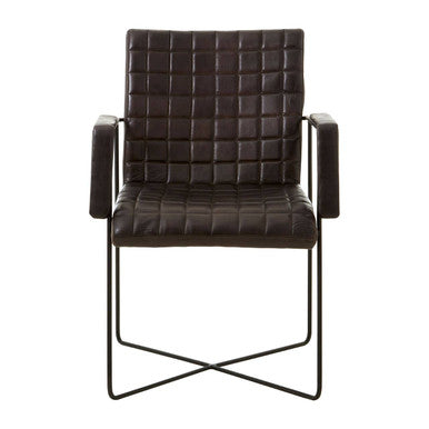 Black Leather Quilted Chair | Buffalo