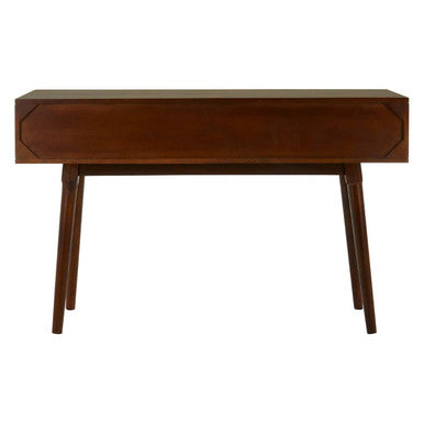 Natural Mango Wood Console Table with 2 Drawers | Costal