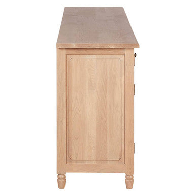 Oak Wood Sideboard in Washed Grey Finish | Lyon