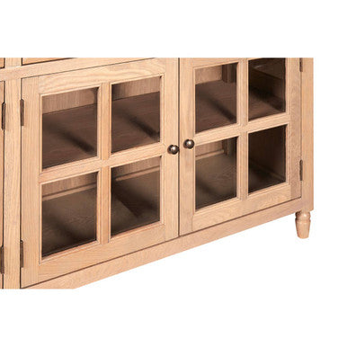 Oak Wood Sideboard in Washed Grey Finish | Lyon