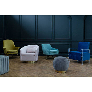 Navy Blue Velvet Armchair | Clarence