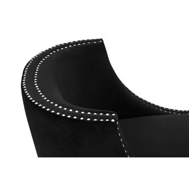 Black Velvet Chair with Acrylic Legs | Clarence