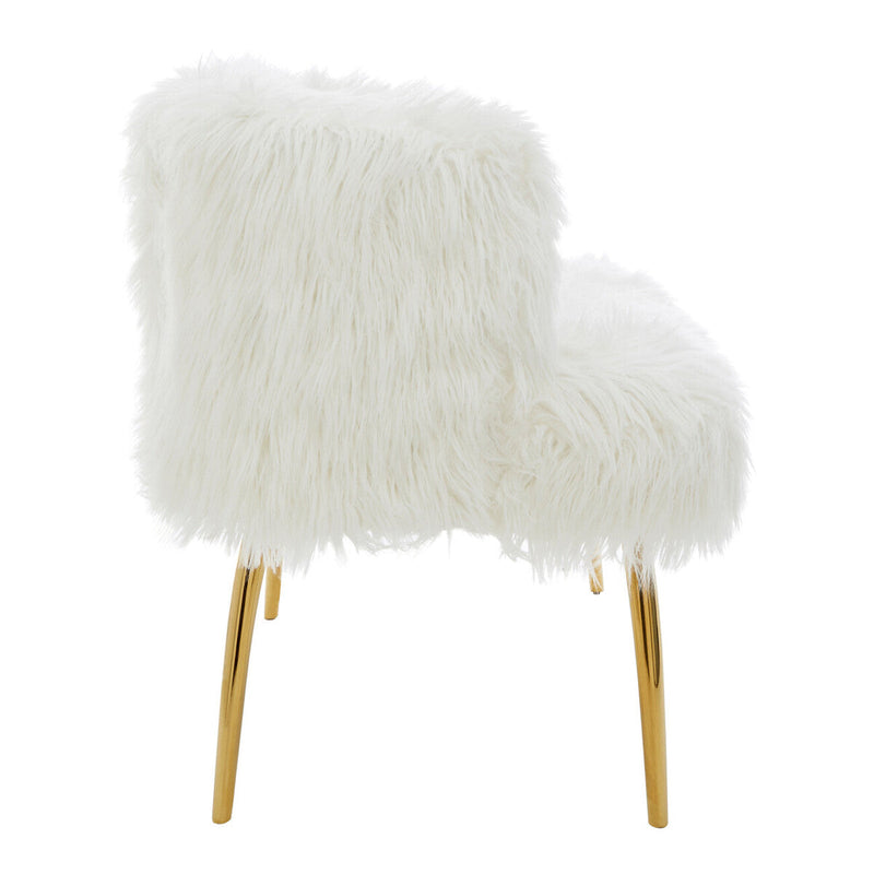 Fur Effect Sofa with Gold Legs | Clarence