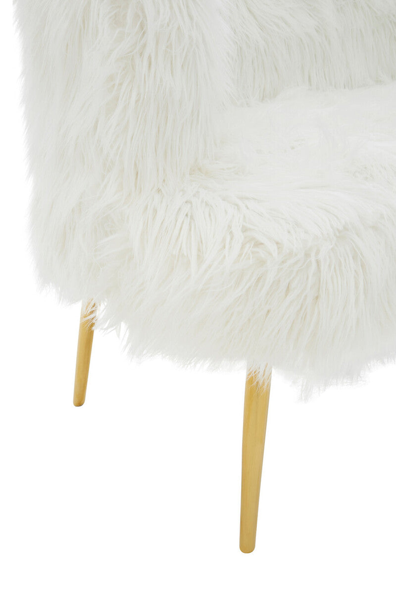 Fur Effect Sofa with Gold Legs | Clarence