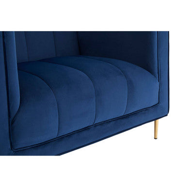 Deep Blue Velvet Armchair | Otylia
