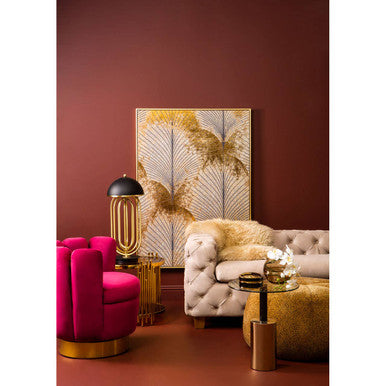 3 Seater Beige Velvet Sofa | Ophelia