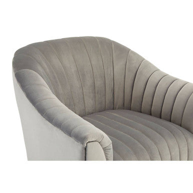 Grey Velvet Armchair | Opel